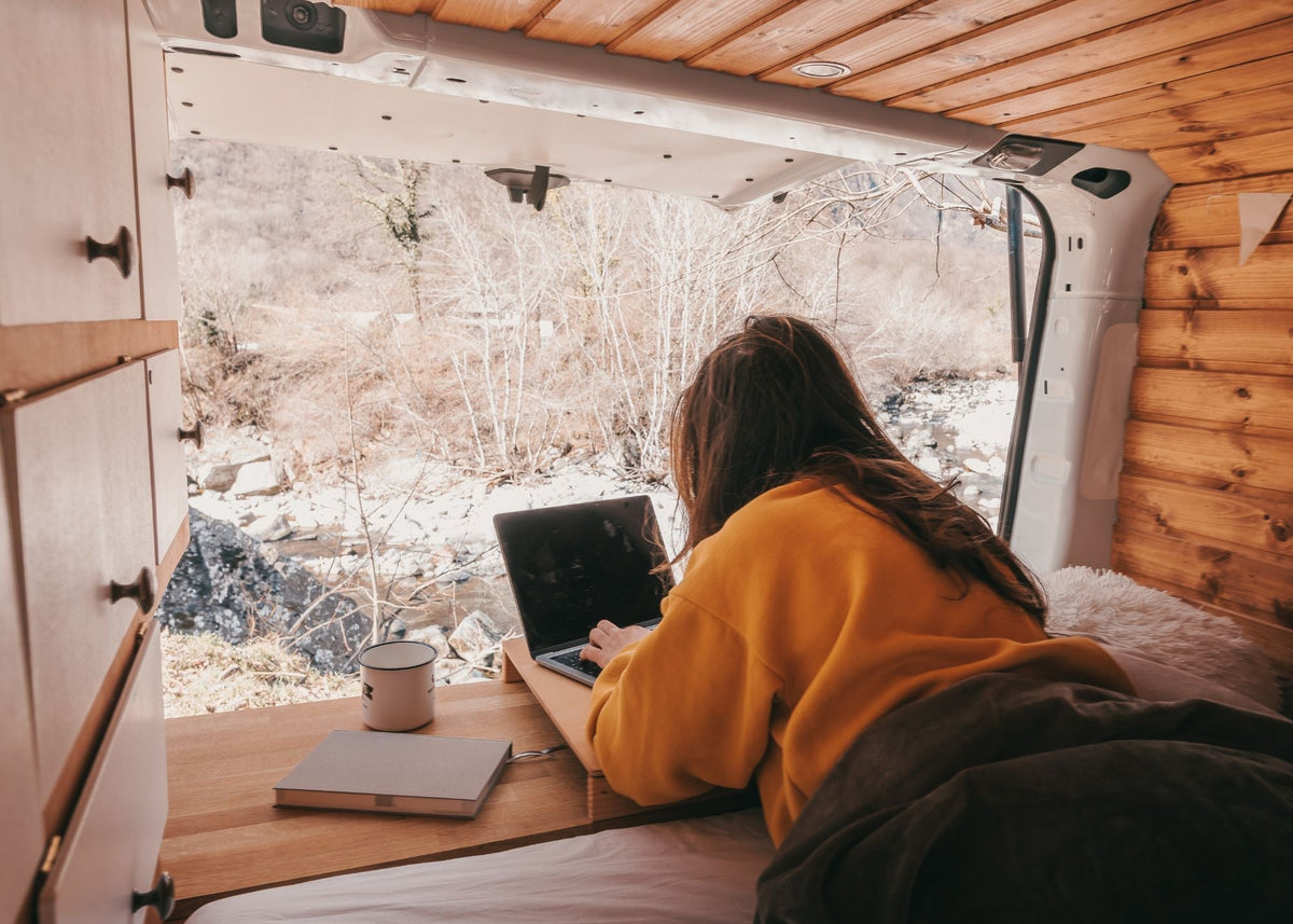 News & Updates When Your Office is a Bed: Making the Best of Your Van Office