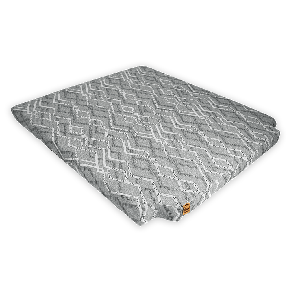 RoamRest Pathway No-Fold DIY Mattress full product view in gray fabric