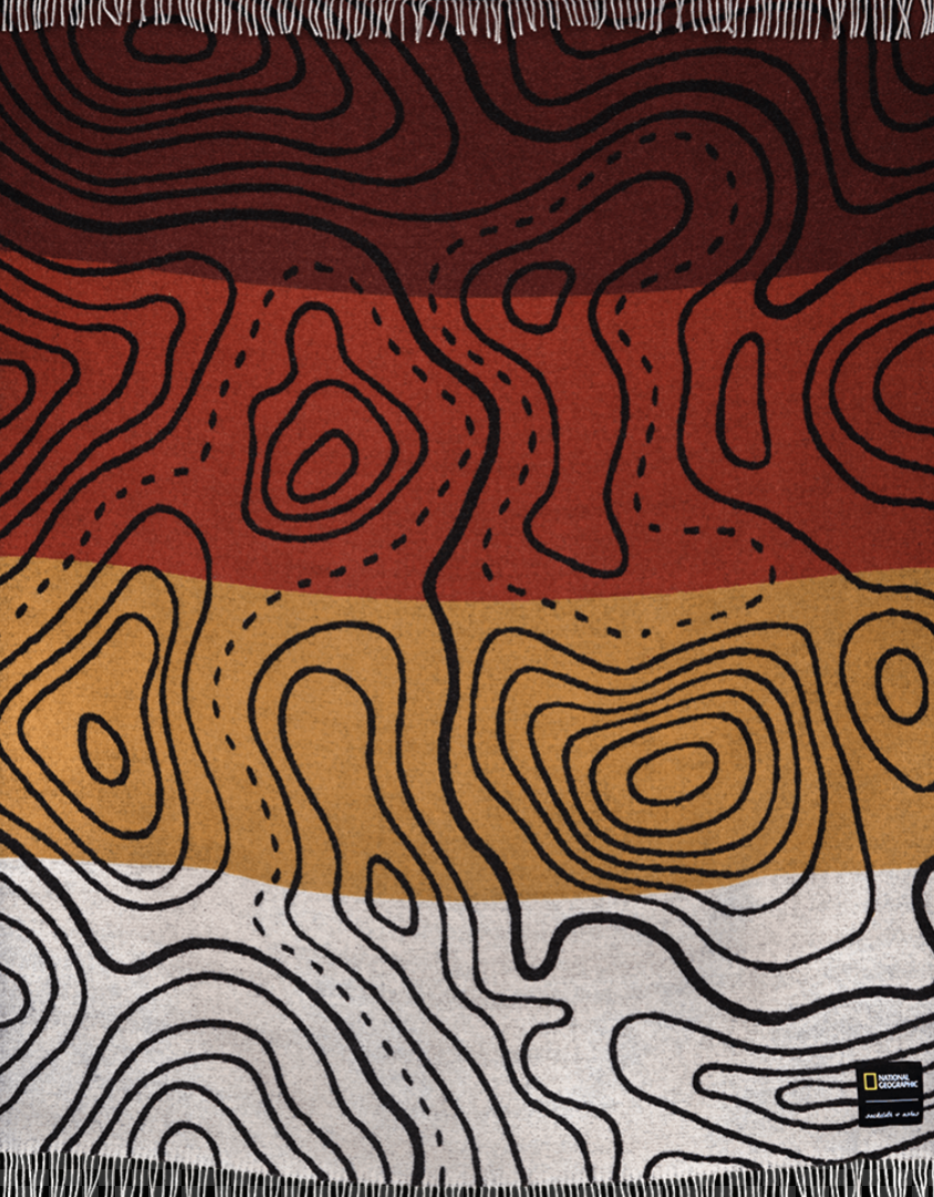 Sackcloth & Ashes Recycled Blanket - National Park Topographic Series - Dune