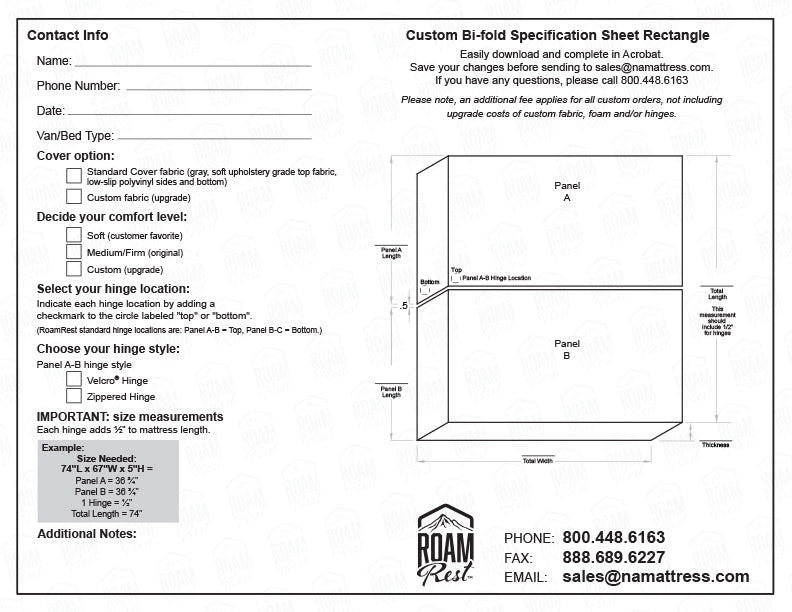 Custom Template Bifold Rectangle