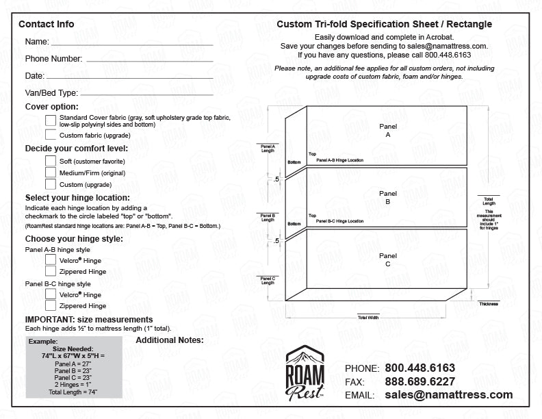 Custom Template Trifold Rectangle