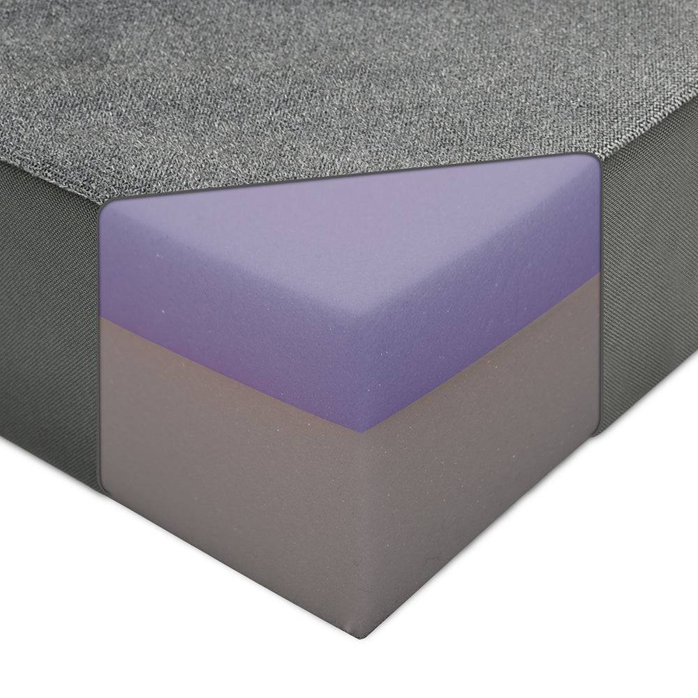 Two layer foam construction with gray cover