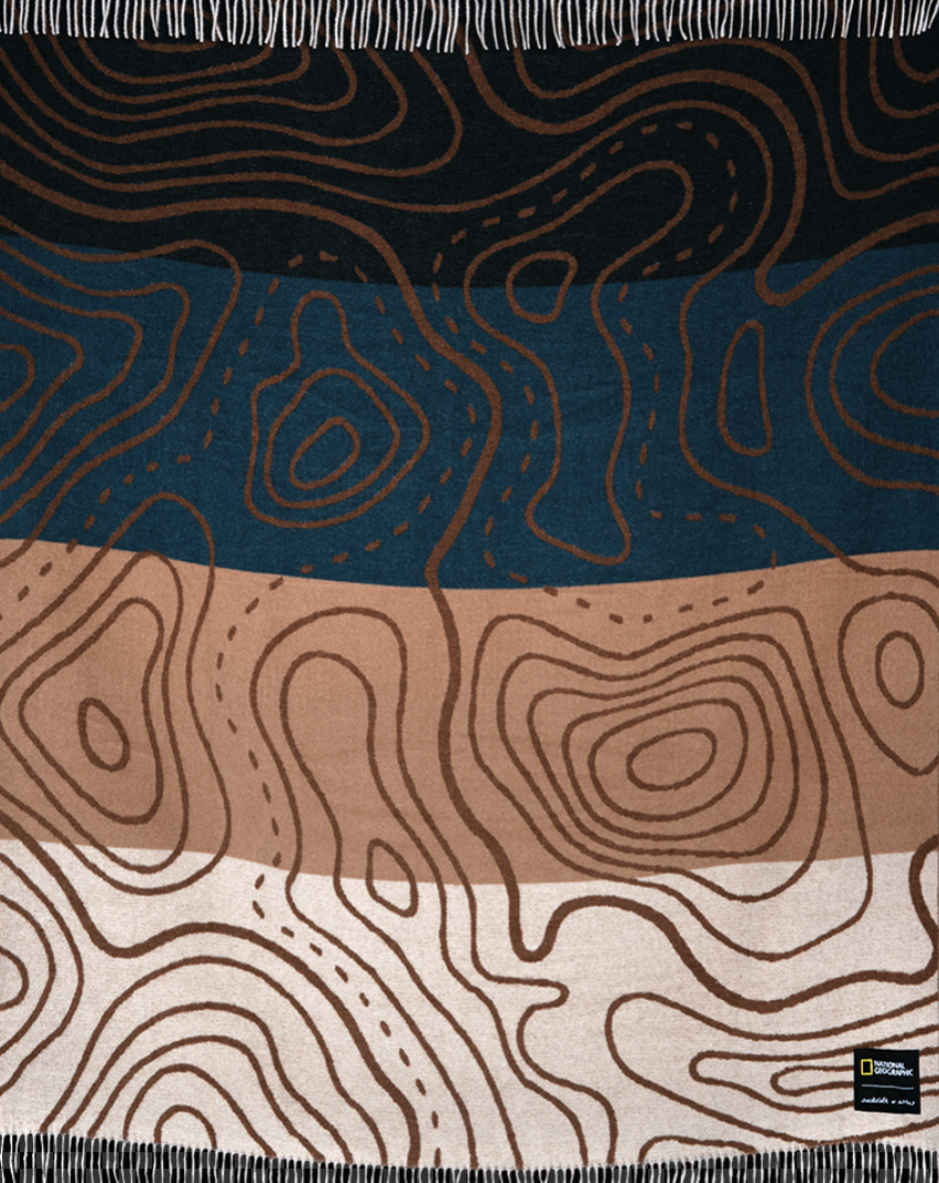 Sackcloth & Ashes Recycled Blanket - National Park Topographic Series - Alpine