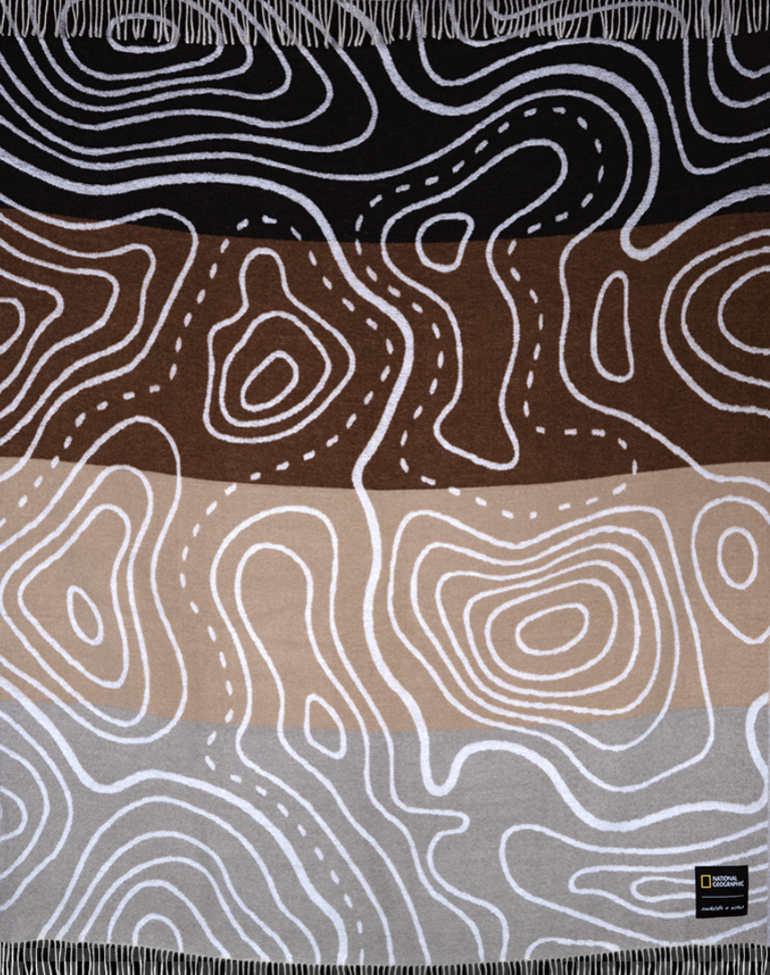 Sackcloth & Ashes Recycled Blanket - National Park Topographic Series - Caves