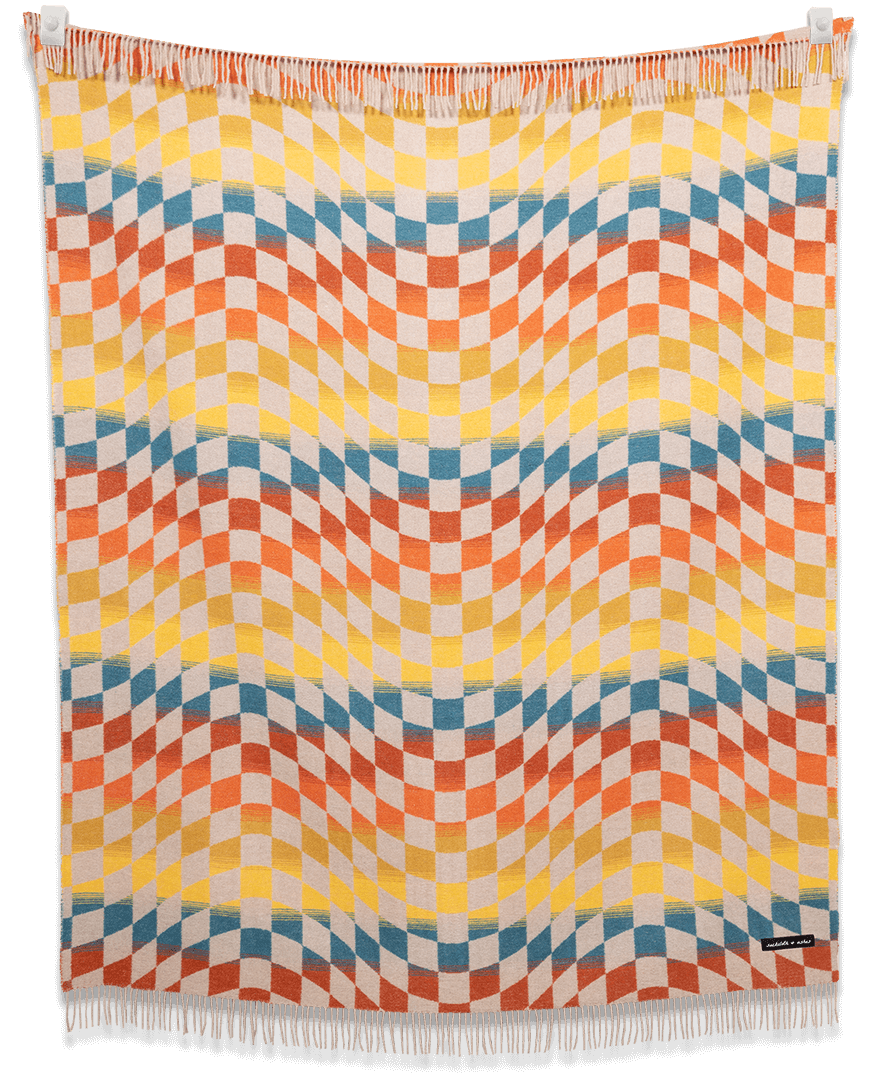 Sackcloth & Ashes Recycled Blanket - Checkered Santa Cruz