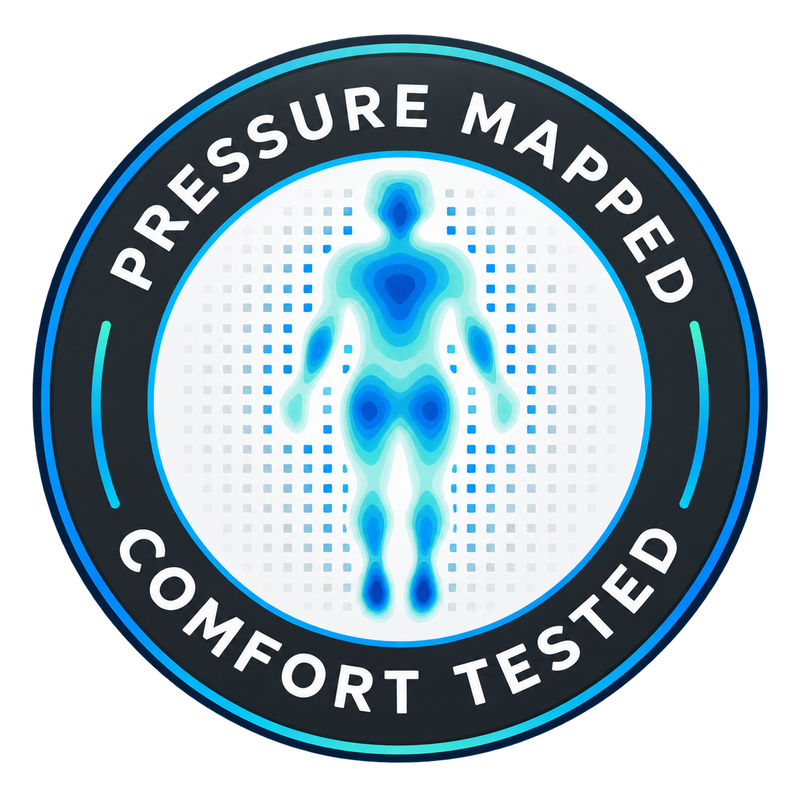 Pressure mapping icon showing comfort tested