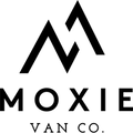 Black logo for Moxie Van Co. featuring a stylized mountain-like 'M' above the words 'MOXIE VAN CO.