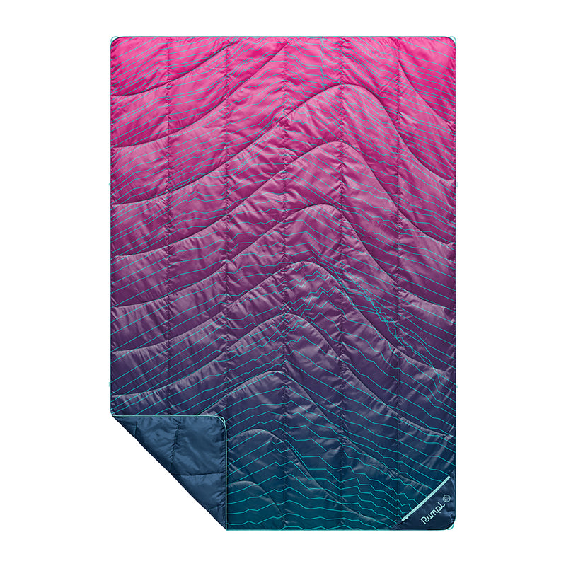 Rumpl puffy blanket in Ocean Fade