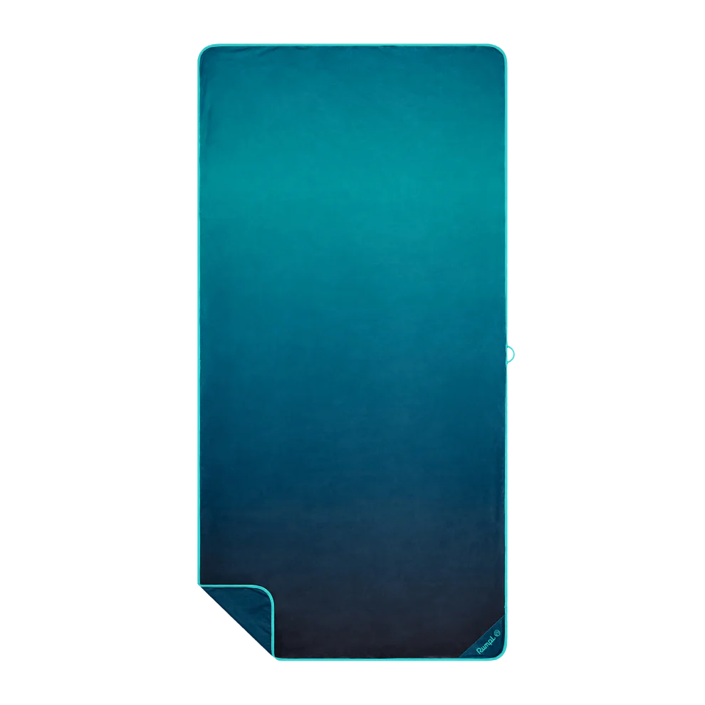 Rumpl tech towel in Ocean Fade