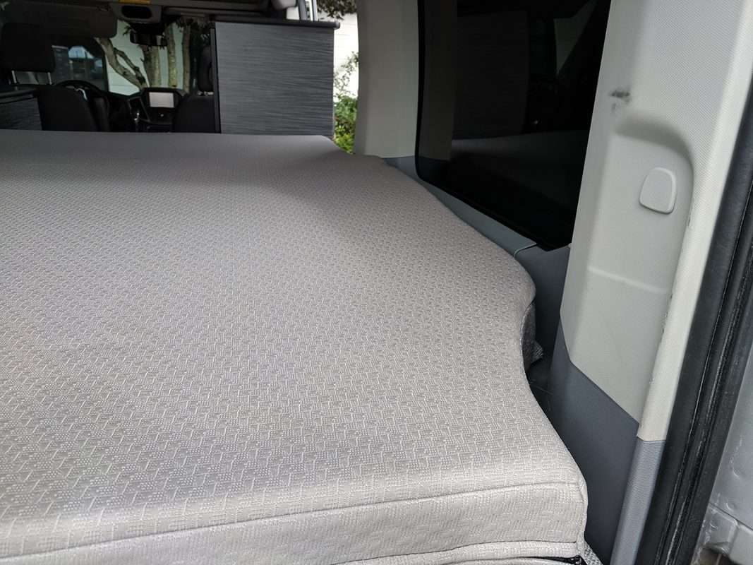 Inside with white mattress