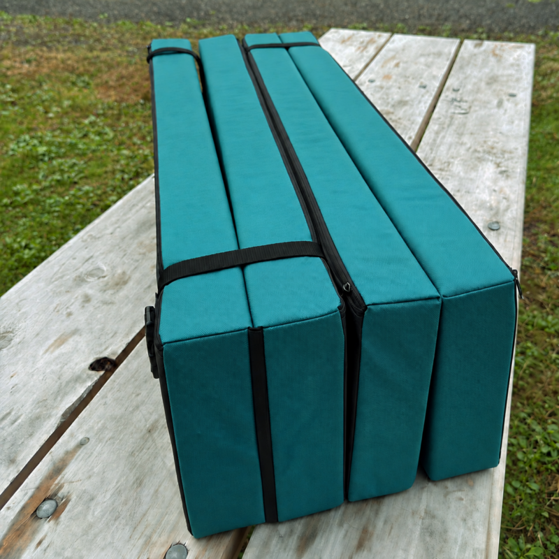 bench seat cushions stacked